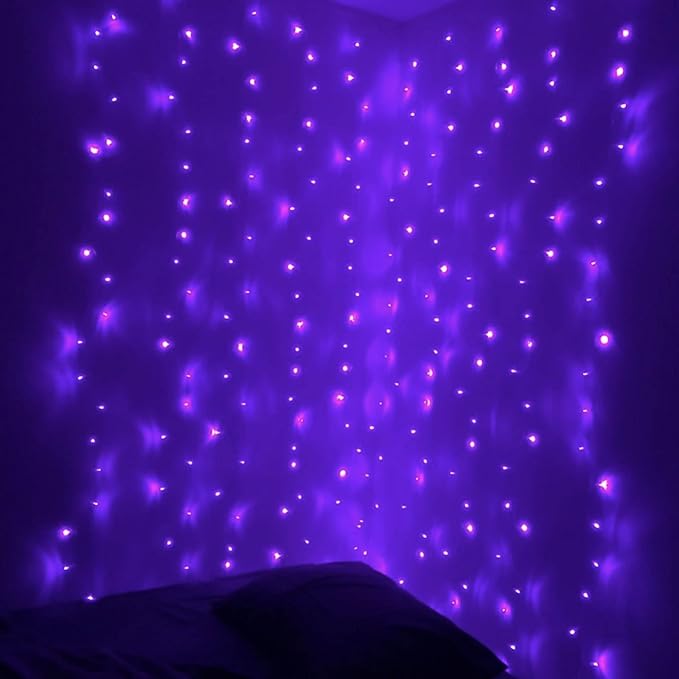 Dazzle Bright Curtain String Lights, 300 LED 9.8ft x 9.8ft 8 Lighting Modes - Image 5