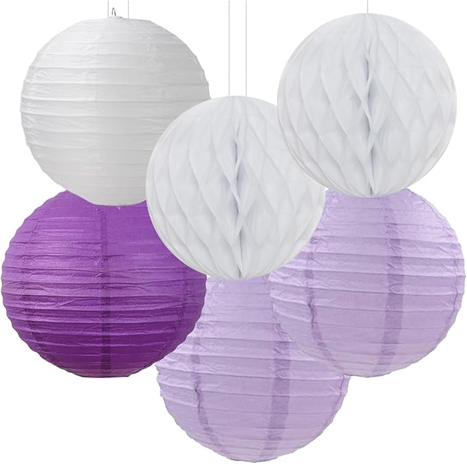 Purple-White Lavender Party Decorations Streamers - Image 4