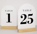 Wedding Table Numbers 1-25, Acrylic Arch Signs by ORGANTEAM