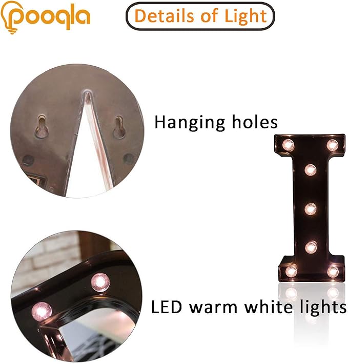 Pooqla Decorative LEDs Illuminated Letter Marquee Sign - Image 2