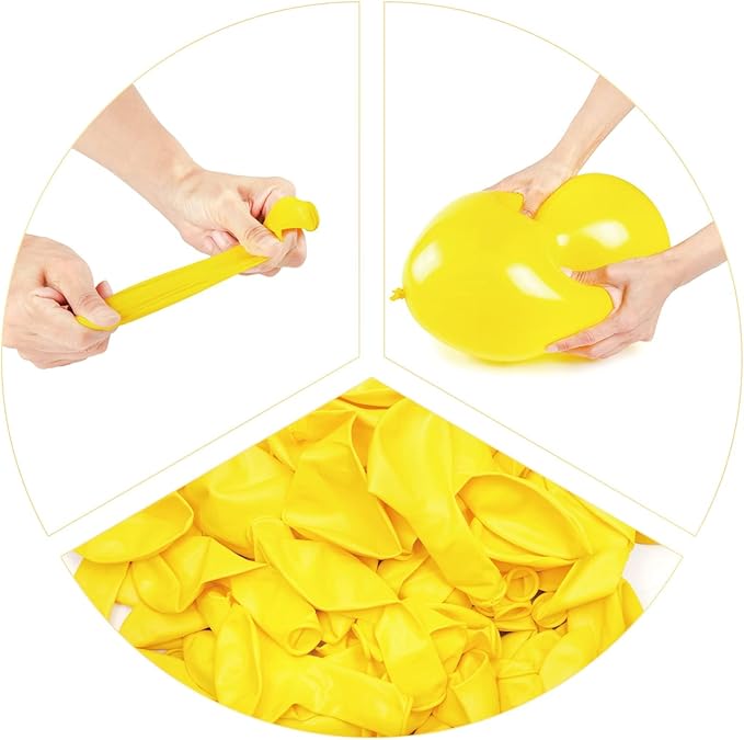 100pcs Balloons, 12 inch Yellow Latex Balloons Helium Quality - Image 4