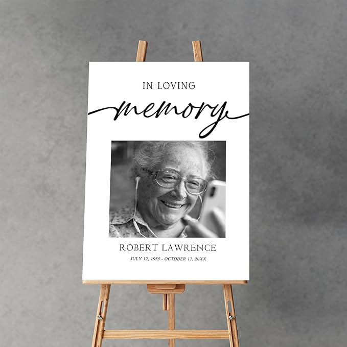 Celebration of Life Sign Board, Funeral Welcome Sign, In Loving Memory - Image 5
