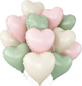 Pink Green White Heart Balloons by Adorely