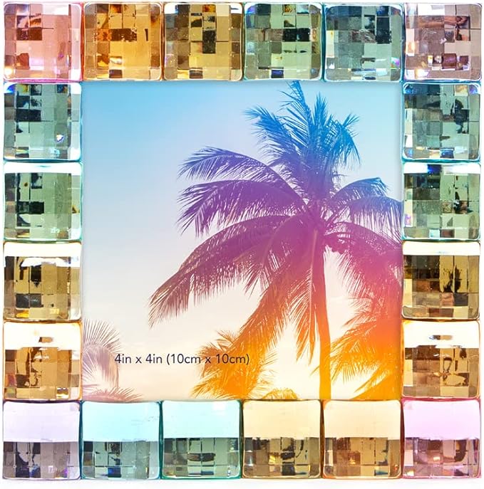 Isaac Jacobs Decorative Sparkling Jewel Picture Frame, Photo Display & Home - Image 2