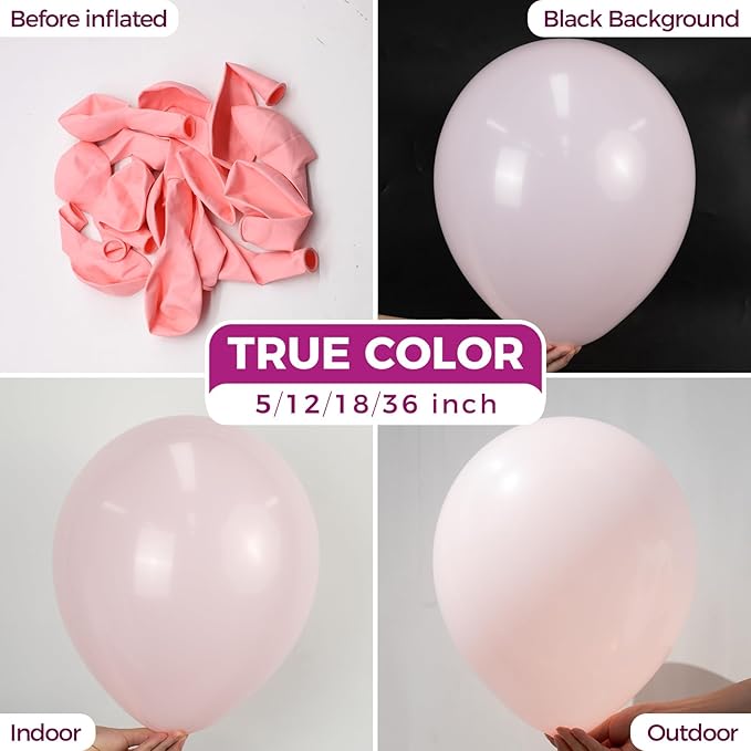Bezente Pastel Pink Balloons 36 Inch - Image 2