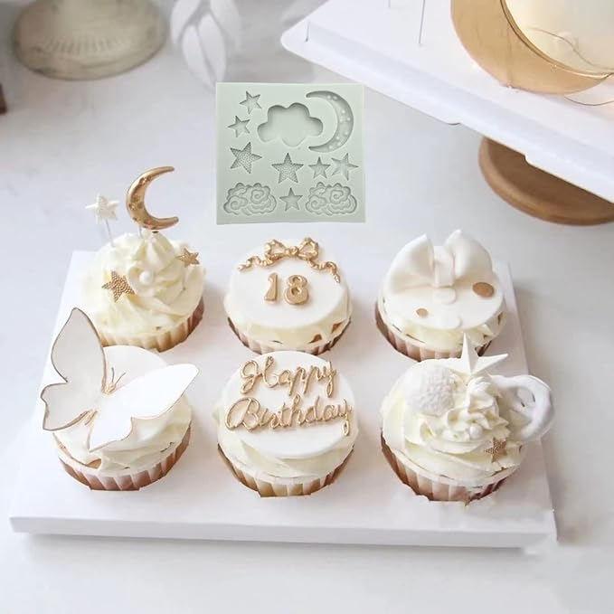 1Pc Star Moon Clouds Shaped Silicone Fondant Molds, Candy Chocolate Molds - Image 8