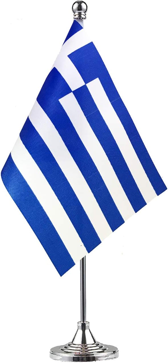 Greece Greek Flag Table Desk Flags, Office Flag, International World Country by GentleGirl