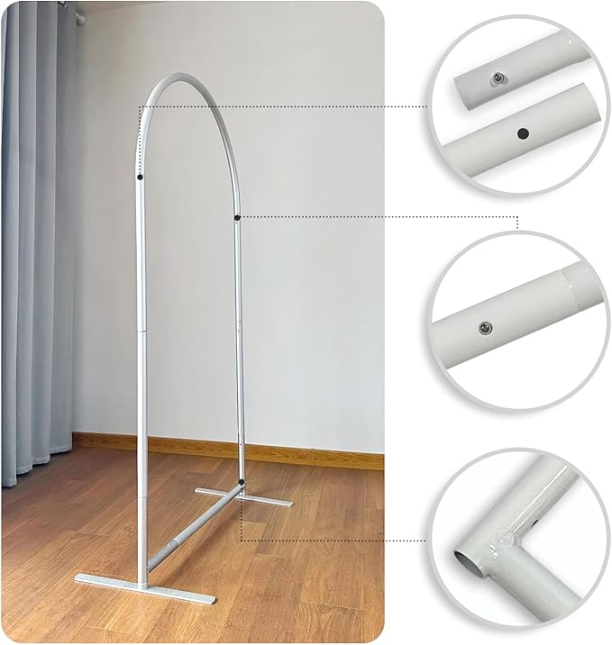 FiVan 2.7ft by 6ft Heavy Duty Trio Arch Backdrop Frame Stands - Image 2