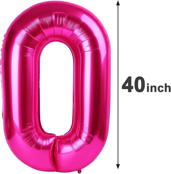 Hot Pink 40 Inch Large Number 50 Birthday Balloon, 50 50th Birthday Celebration - Image 3