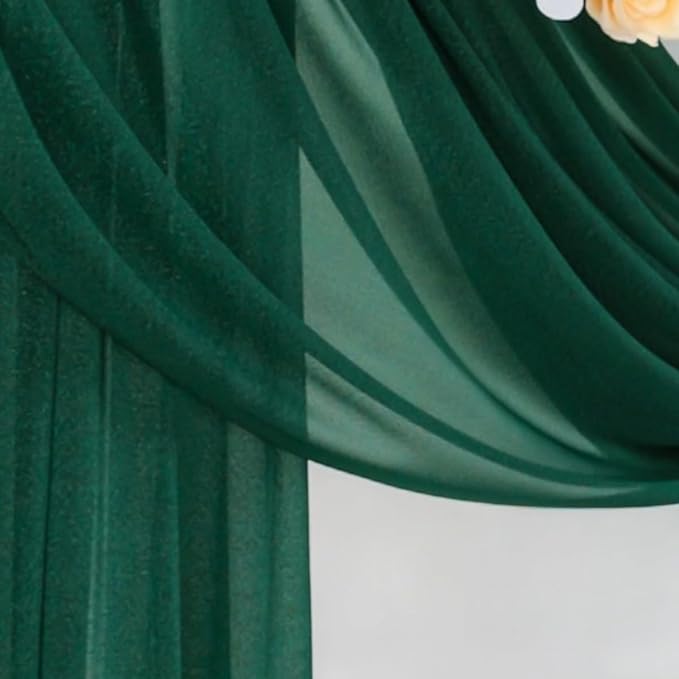 Emerald Green Wedding Arch Draping Fabric 29" x 20 FT Wedding Drapes - Image 4