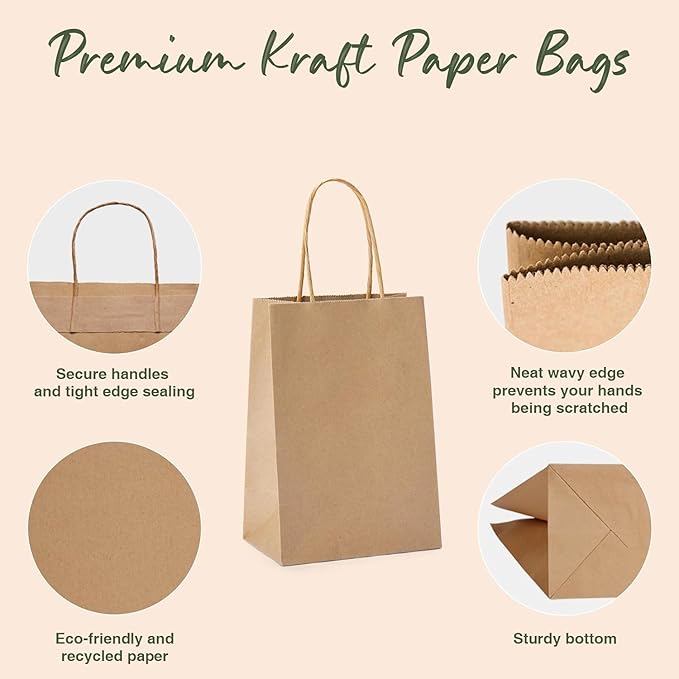 GSSUSA Paper Gift Bags 5.25x3.75x8 Inch 20000 Pack, Valentine's Day Gift Wrap - Image 3