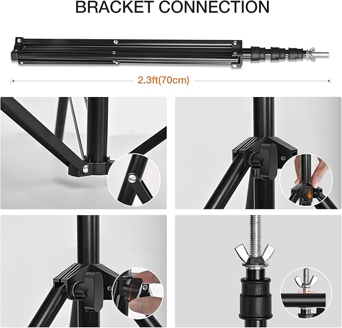 Yesker 10 X 10 ft Photo Video Studio Background Support Stand, Adjustable Heavy - Image 4