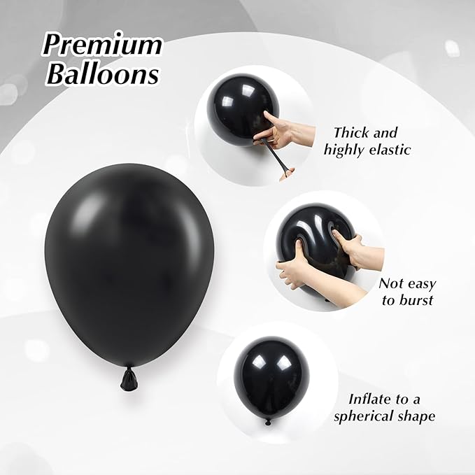 Black and Silver Balloons - Image 3