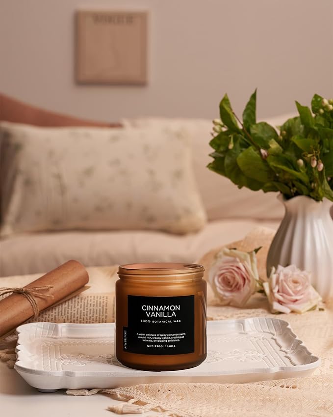 M&SENSE Cinnamon Vanilla Fall Scented Candles - Image 6