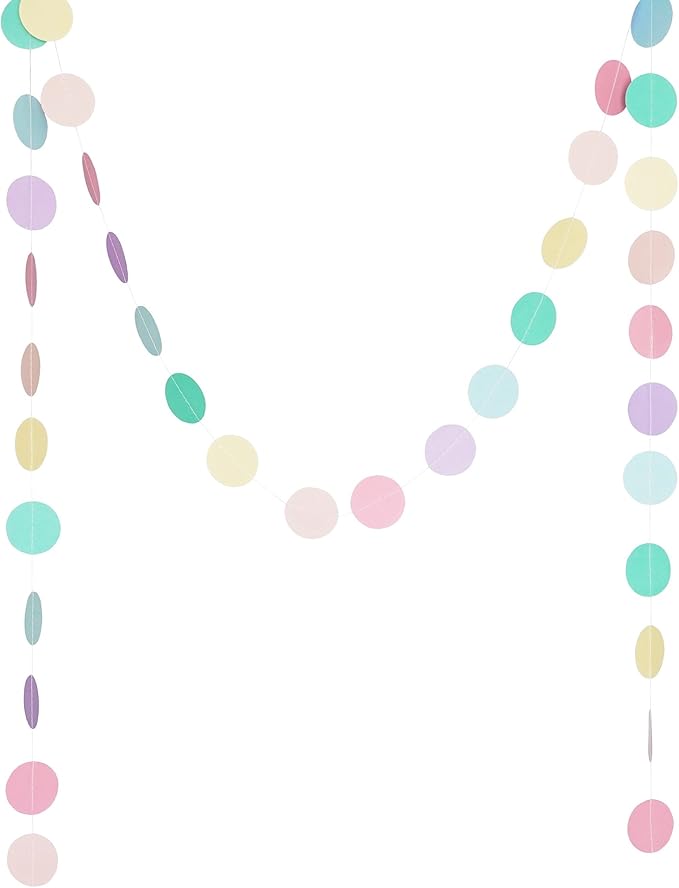 Circle Dots Paper Party Garland Streamer Backdrop - Image 3