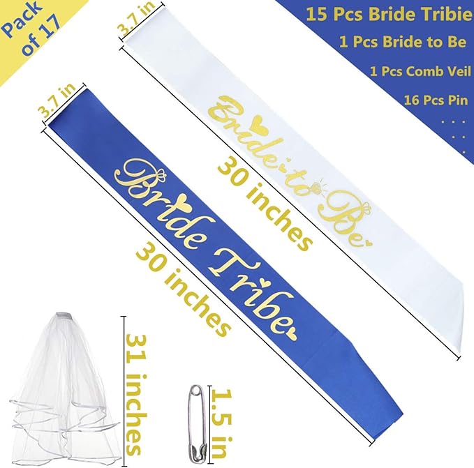 Bride Tribe Bridesmaids Sashes Sets Bachelorette Party Decorations Supplies - Image 2