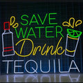 Save Water Drink Tequila Led Sign, Tequila Neon Sign, Custom Neon Sign by BELISAMA