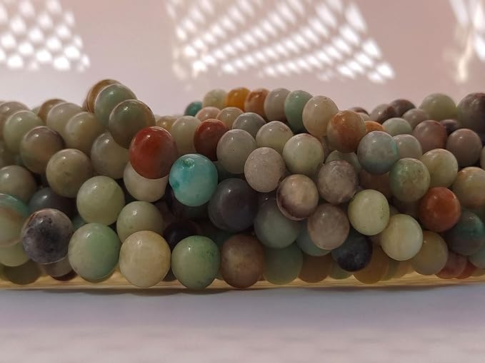 Stone Beads 8mm 100pcs Amazonite Beads Round Loose Gemstones Beads - Image 3