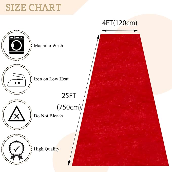 MODFUNS Wedding Aisle Runner Outdoor Red Carpet Runner - Image 2