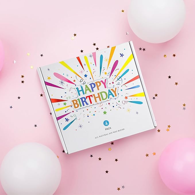 Happy Birthday Candles Set, 4 Pack Birthday Candle Gifts - Image 7