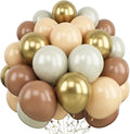 Balloons Brown and Gold, 60 Packs 12 Inch Retro Brown Cream Beige Balloon Sand by Togvu