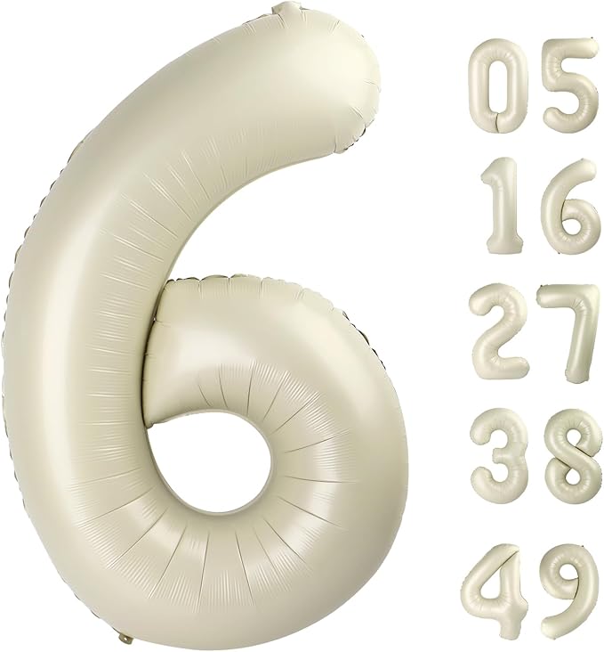 2026 number balloon off-white color by Upgesy