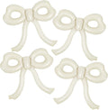 4 Pcs Bow Birthday Decorations Cream Bow Balloons by Unknown