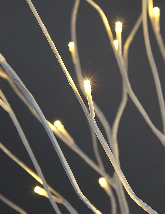 LIGHTSHARE 4 Feet 48L LED Birch Tree Lights, Warm White, - Image 7