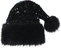 Personalized Sequin Santa Hat for Adults, Xmas Halloween New Year Holiday by Unknown