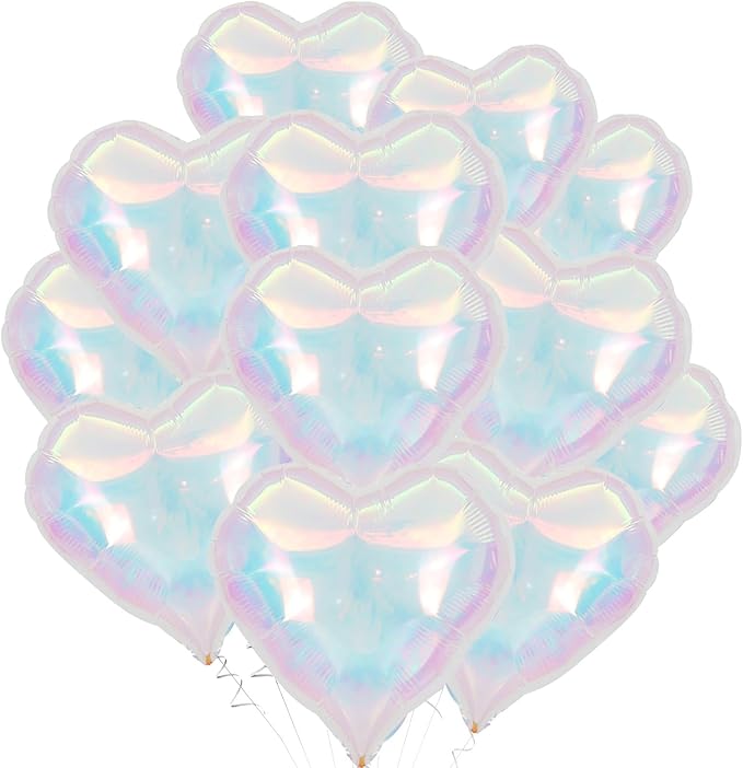 Iridescent Heart Balloons by Adorely