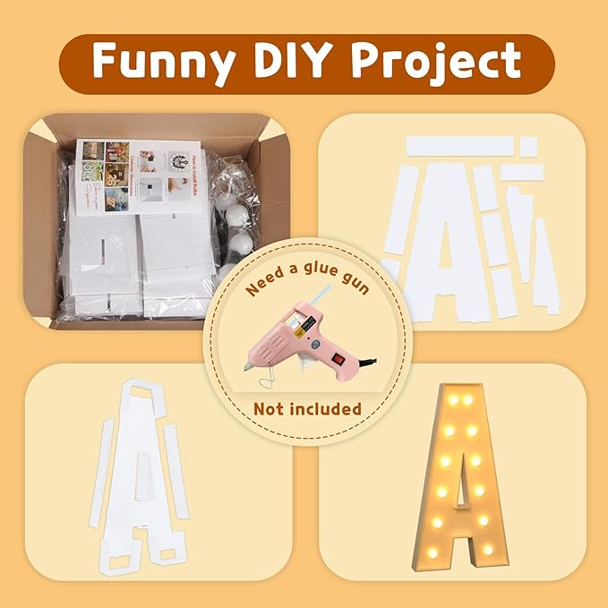imprsv Marquee Light Up Letters, 4FT Mosaic Letters - Image 2