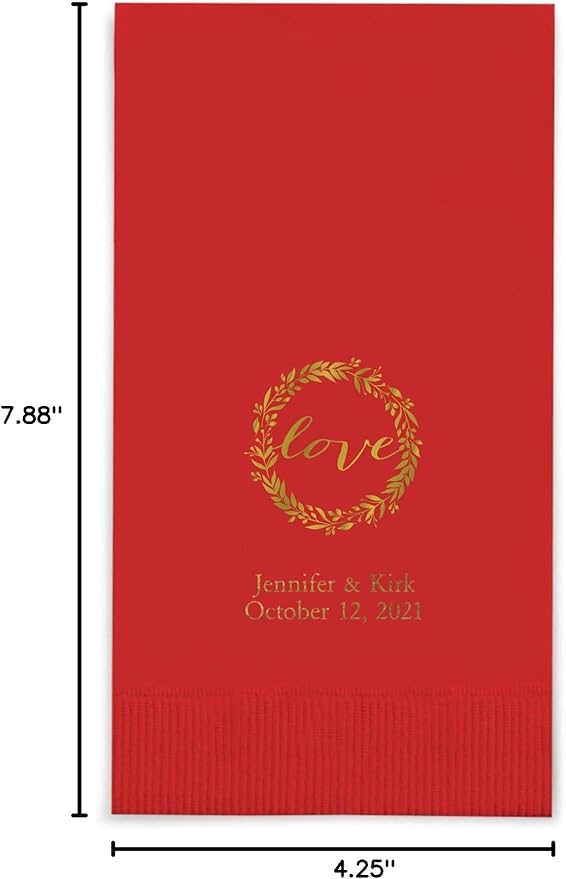 Weddingstar Personalized Printed Paper Napkins 3-Ply 40 Pack Dinner - Image 8