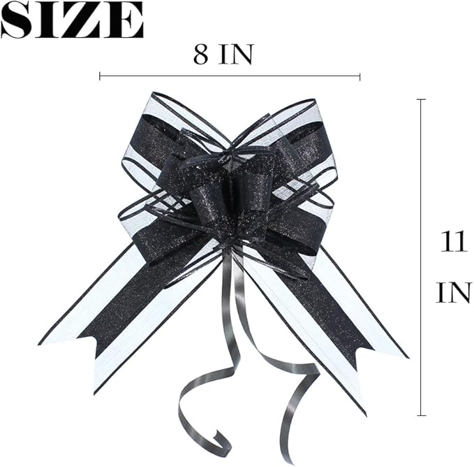WEWILUCK Large Black Gift Bows - Image 2