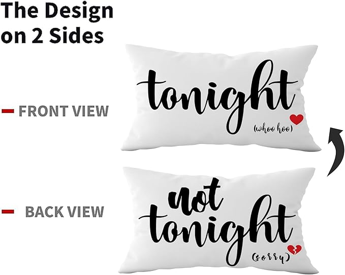 Mancheng-zi Funny Couples Reversible Soft Pillow Cover, Wedding Anniversary - Image 5