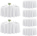Fokitut 6 Pack Round Tablecloth, 120 Inch, Stain Resistant and Wrinkle by Fokitut