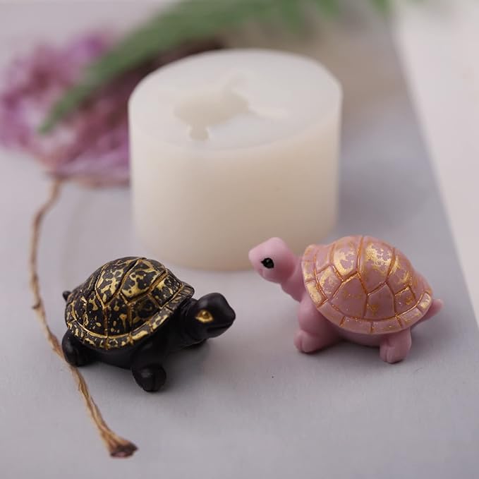 Little Turtle Candle Mold Silicone Resin Epoxy Tortoise Mold by ESEDAGESiliconeMold