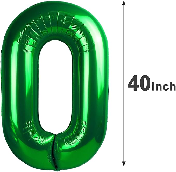 40 Inch Big Green Number 20 Balloon Birthday Decoration, Number 20 Helium - Image 3