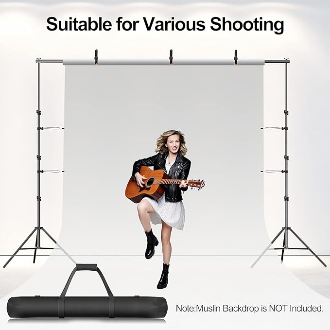 Photo Backdrop Stand, 8.5 x 10 ft Back Drop Adjustable Stands, Photography - Image 5