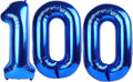 Giant Navy Blue 100 Balloon Number 40 Inch, 100 Number Balloons Birthday by Upgesy