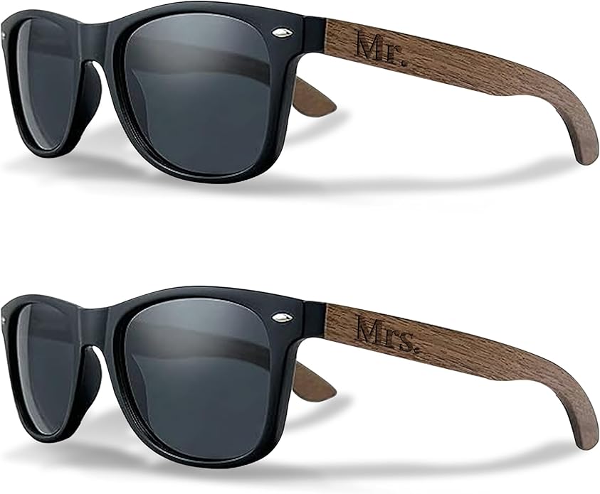 Bride and Groom Polarized Sunglasses by GroomBrideGifts