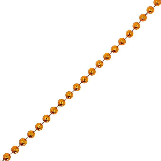 Mandala Crafts 6mm Faux Orange Pearl Beads Roll - Image 2
