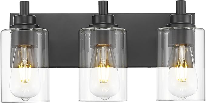 3-Light Bathroom Light Fixtures, Modern Vanity Lighting Fixtures Over Mirror by Metwet