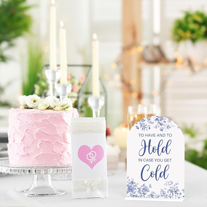 Acrylic Wedding Signs, Dusty Blue Wedding Decor, To Have And To Hold Signs - Image 6
