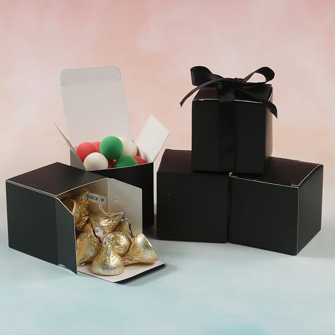 COTOPHER 100pcs Wedding Favor Boxes, Paper Gift Boxes 3x3x3 Inches Small Gift - Image 4