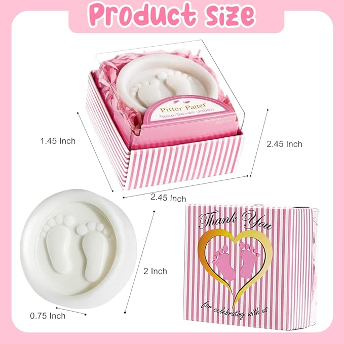 AIXIANG 24-Pack Pink Pitter Patter Handmade Soaps - Image 4