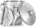 Ice Bucket with Lid, Tongs and Strainer by WENEGG