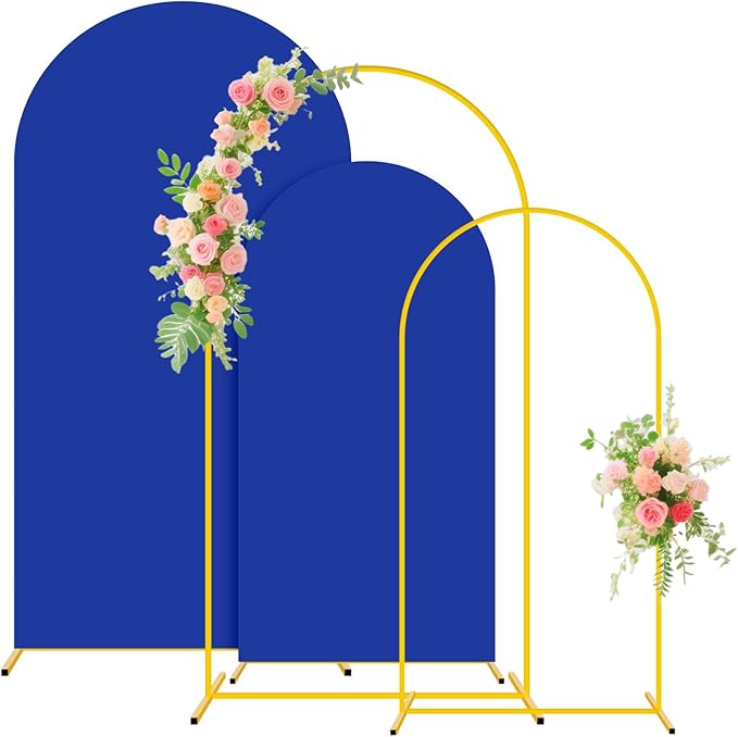 Metal Arch Backdrop Stand and Cover Set 7.2FT, 6FT Arch Stand and Cover Set of by FUHSY