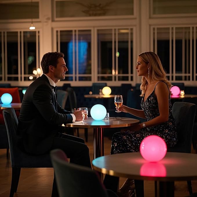 LED Ball Light, 6-inch Glowing Orb Light, Rechargeable Globe Lamp, Dimmable - Image 7