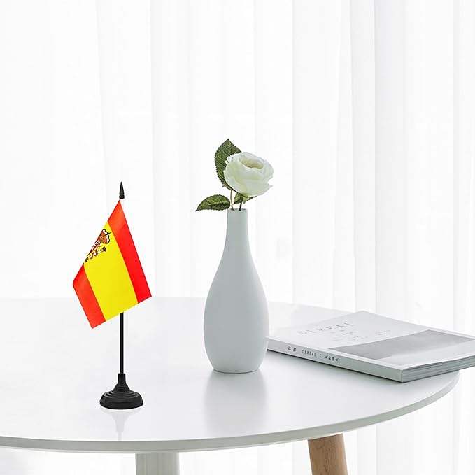 12 Pack Spain Desk Flag Set, Spanish Table Office Flag, Small Miniature Desktop - Image 5