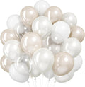 Pearl Balloons, Sand White Clear Helium Balloon Set by FunHot